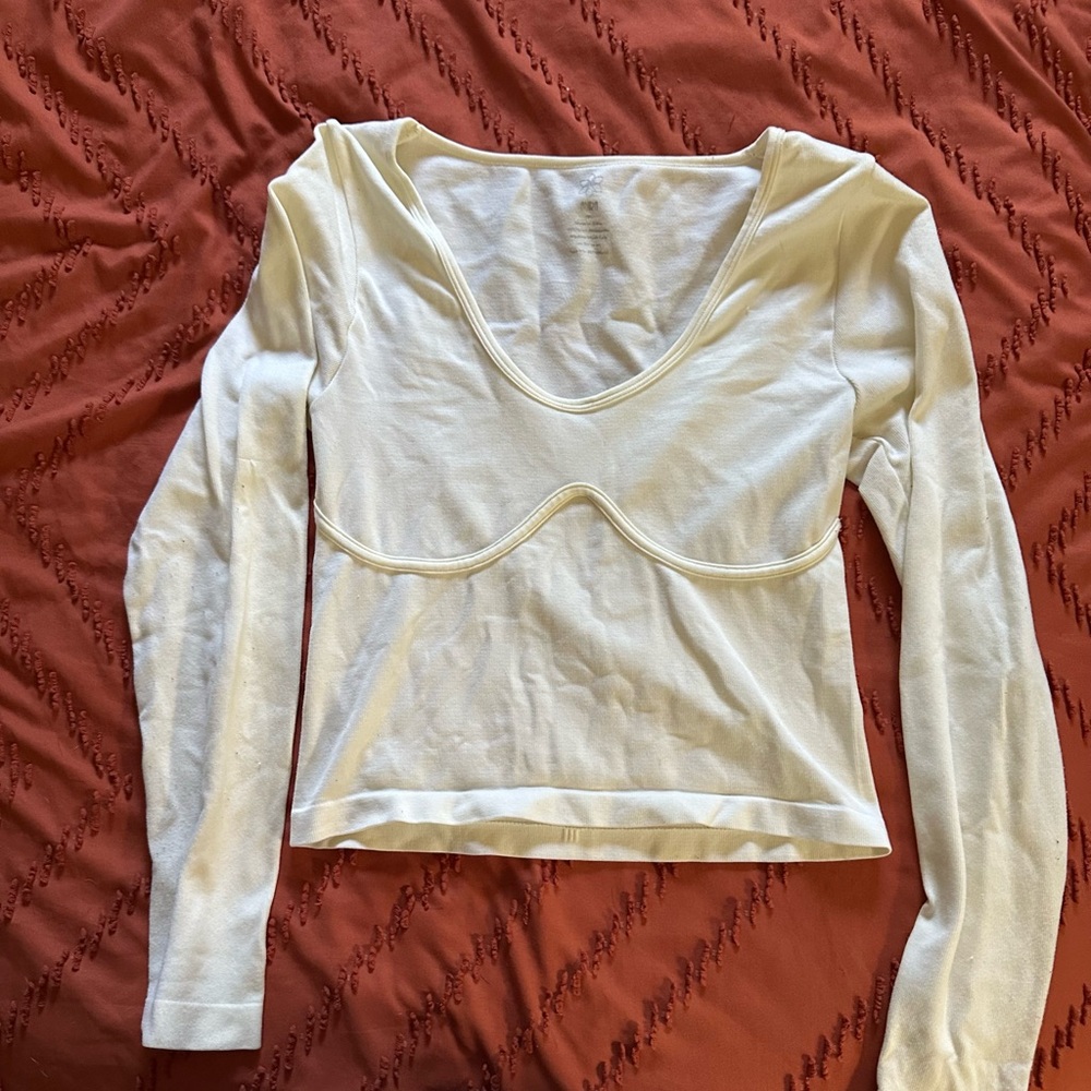 Aura Cream Long Sleeve Blouse